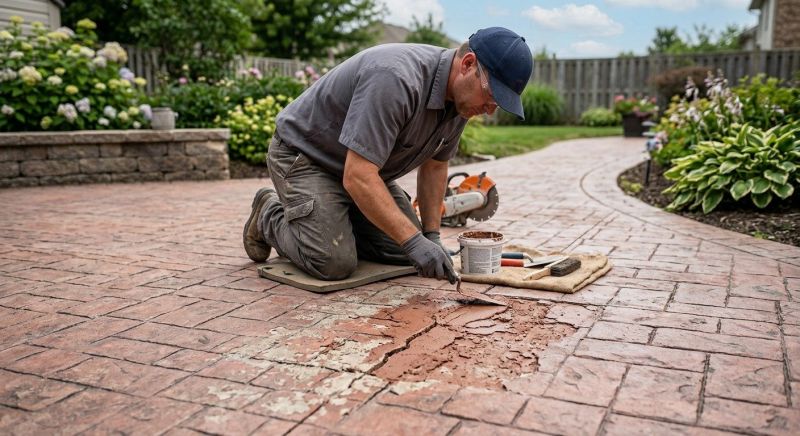 Decorative Concrete Repair in Novi, MI