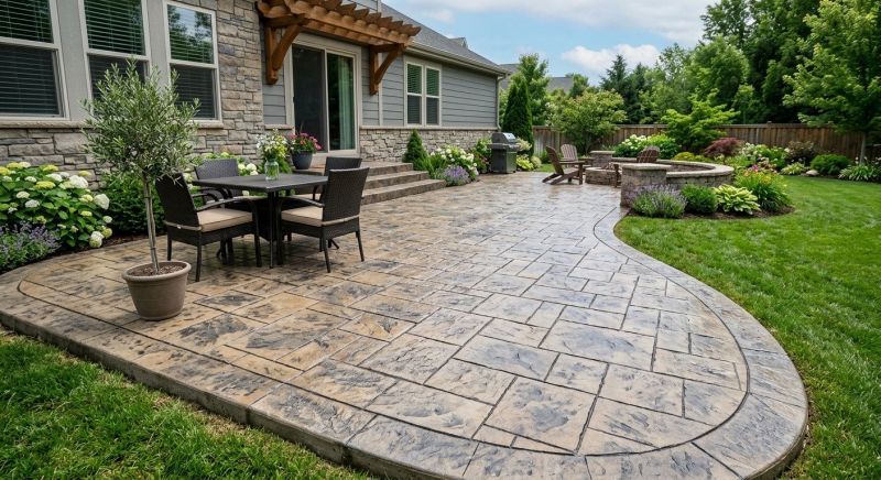 Stamped Concrete Patio Installation in Dallas, TX